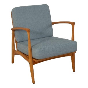 Vintage Blue Armchair, 1960s For Sale