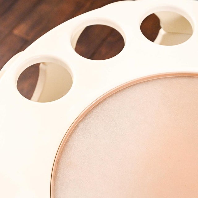 Beige Rotobar Coffee Table with Removable Tray from Curver Brunssum For Sale - Image 8 of 14