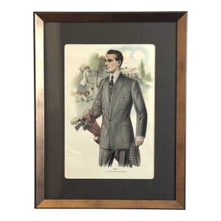 1913 Mens Fashion Print For Sale