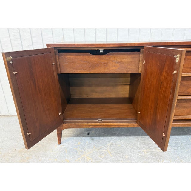 Brown Mid-Century Modern Lane Rhythm Walnut Sideboard For Sale - Image 8 of 11
