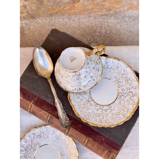 Mid-Century Modern Mid-Century Porcelain Tea Set from Edelstein Bavaria, 1930s, Set of 10 For Sale - Image 3 of 12