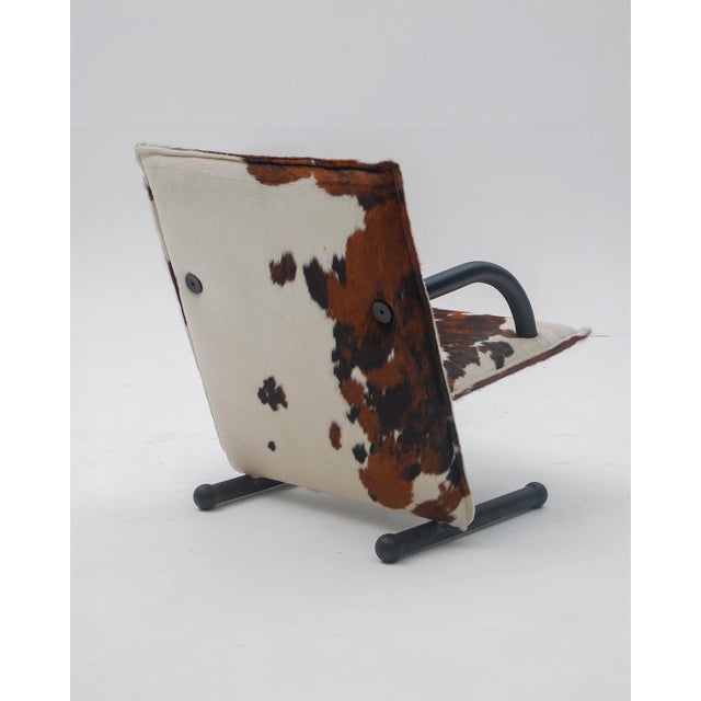 1980s T-Line Armchair in Cowhide by Burkhard Vogtherr for Arflex, 1980s For Sale - Image 5 of 9