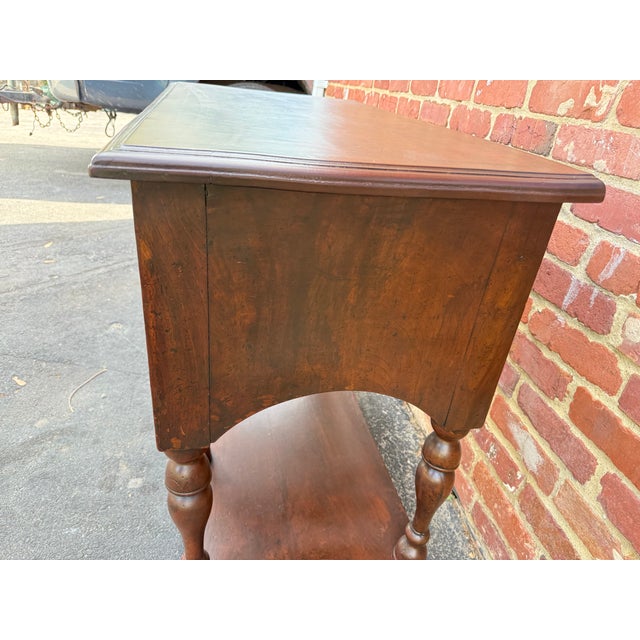 Antique William & Mary Walnut and Burl Walnut Veneer Lowboy Console Table For Sale - Image 15 of 18