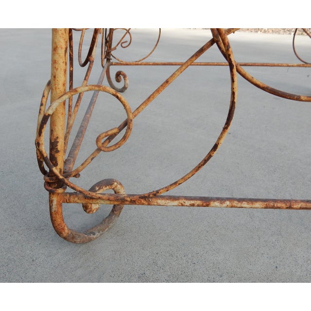 Antique Victorian Ornate Wrought Iron 3-Tier Garden Plant Stand French 1930s For Sale In Las Vegas - Image 6 of 8