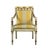 Wood Vintage Late 20th French Empire Style Giltwood Armchairs With Striped Fabric For Sale - Image 7 of 11