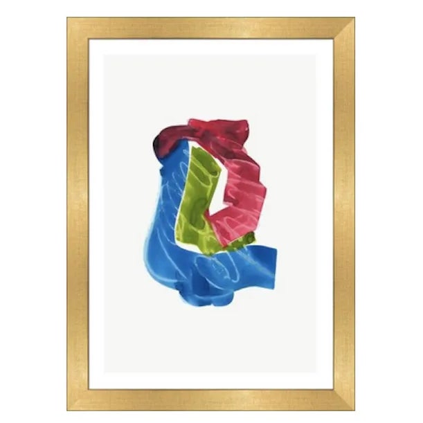 Framed in Gold 'Color Study 8' Watercolor Print on Textured Paper by Encarnacion Portal Rubio Print on premium quality...