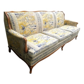 Exquisite, One-of-a-Kind Vintage French Regency-Style Chinoiserie 3-Seater Sofa. For Sale