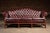 Chippendale Vintage Chippendale-Style Camelback Chesterfield Leather Sofa in Oxblood For Sale - Image 3 of 12