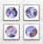 This set of 4 prints is created through washes of watercolor framed in circular, cosmic-like shapes. This is a set of 4...