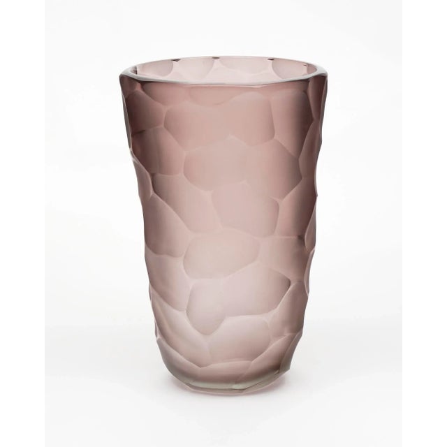 2020s Murano Glass ‘Battuto” Amethyst Vase For Sale - Image 5 of 7