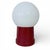 This vintage space age lamp features a bold red mushroom lamp base paired with a smooth opaline glass shade, delivering...