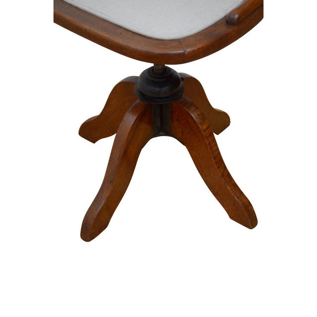 English Oak Revolving Desk Chair, 1910 For Sale - Image 10 of 11