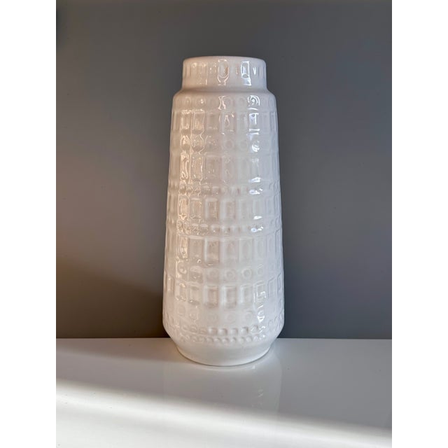 This quality ceramic floor vase was crafted during the 1960s at the renown Scheurich-Keramik ceramic art manufactory in...
