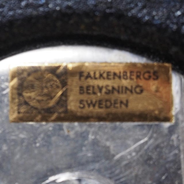 1960s Vintage Swedish Leather and Brass Floor Lamp from Falkenbergs Belysning, 1960s For Sale - Image 5 of 18