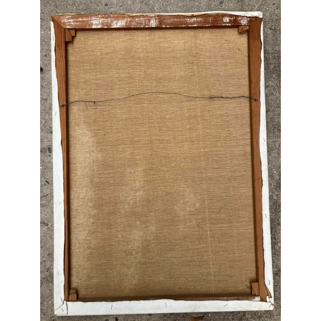 Original 26 x 36 painting on stretched canvas signed bottom right unframed