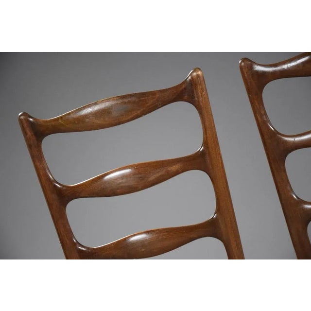 Mid-Century Wooden Dining Chairs by Paolo Buffa, Set of 5 For Sale - Image 5 of 15