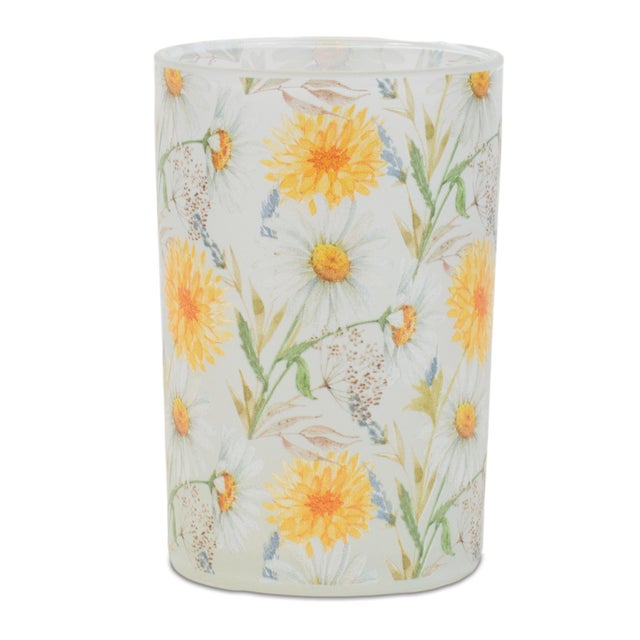 Kenneth Ludwig Chicago Floral Print Votive Candle Holder (Set of 2) For Sale - Image 4 of 5