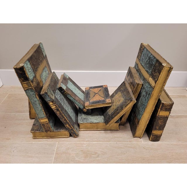 Metal Sculpture Books Libros Coffee Table by Daniel Chassin, France, 2003 For Sale - Image 7 of 18