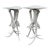 1980s Pair of Faux Antler Metal Stools For Sale