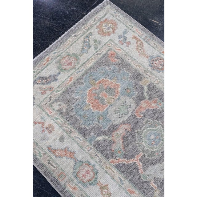 Brown Turkish Oushak Rug 2'10" x 6'4" For Sale - Image 8 of 8