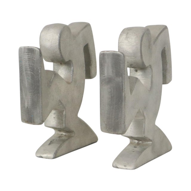 Metal La Linea Bookends by Osvaldo Cavandoli, 1970s, Set of 2 For Sale - Image 14 of 16