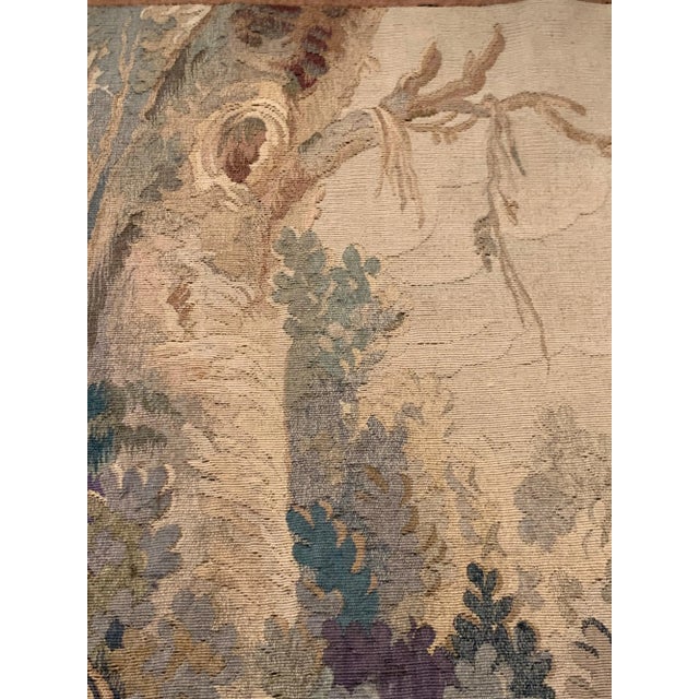 Mid 19th Century Antique 19th Century French Aubusson Rococo Tapestry For Sale - Image 5 of 7
