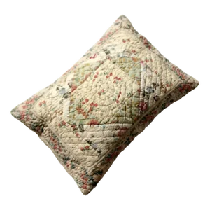 Vintage Quilted Floral Pillow Sham