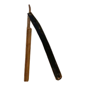 Vintage Folk Art Large Scale Wooden Straight Razor, Circa 1930s