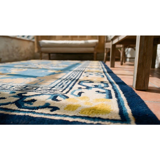 Textile Antique Chinese Peking Rug For Sale - Image 7 of 8