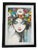 Hand-Painted Portrait Flower Fairy with Black Frame For Sale