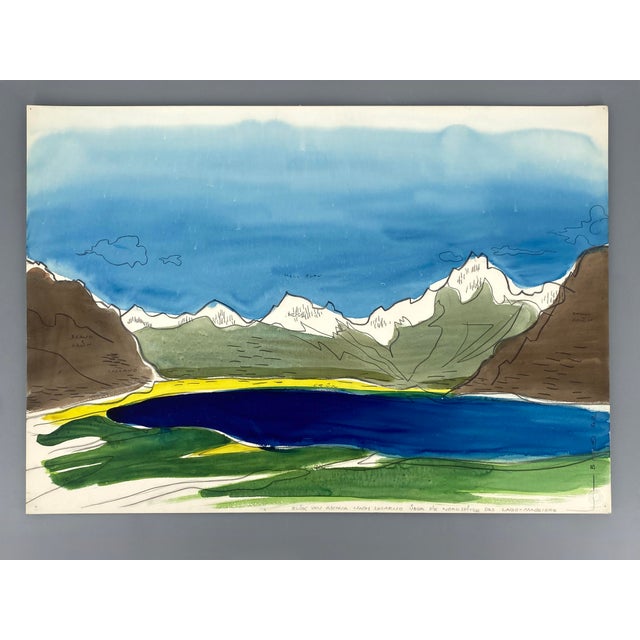 Heinz Schmidt-Berg, View from Ascona to Locarno, 1962, Gouache For Sale - Image 13 of 13