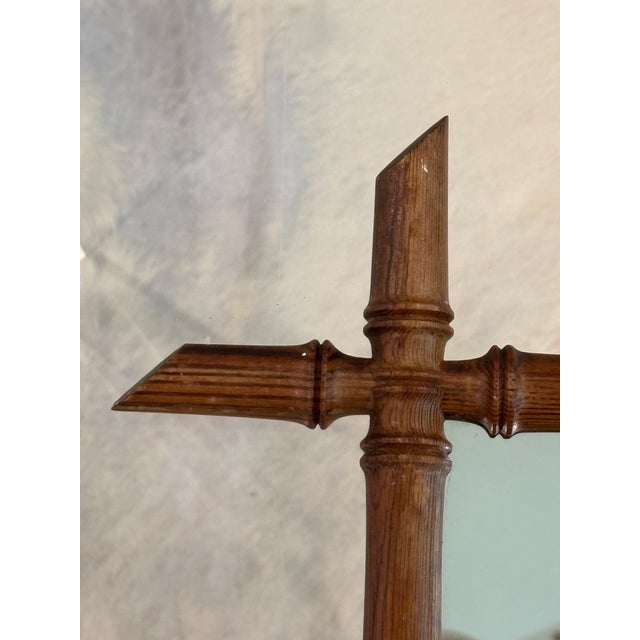 Antique Petite French Faux Bamboo Mirror For Sale - Image 11 of 18