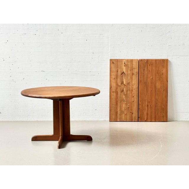 Mid-Century Modern Extendable Dining Table in Pine Wood, 1970s For Sale - Image 3 of 18