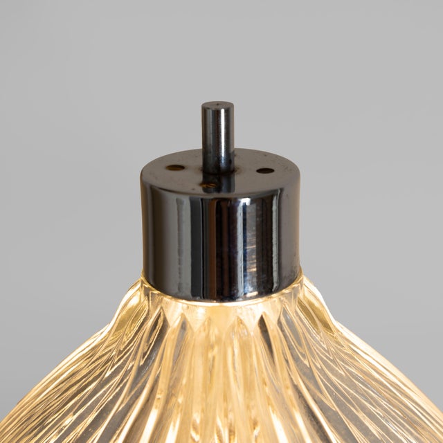 Nickel-Plated Brass and Printed Glass Sconce, 1960 For Sale - Image 4 of 9