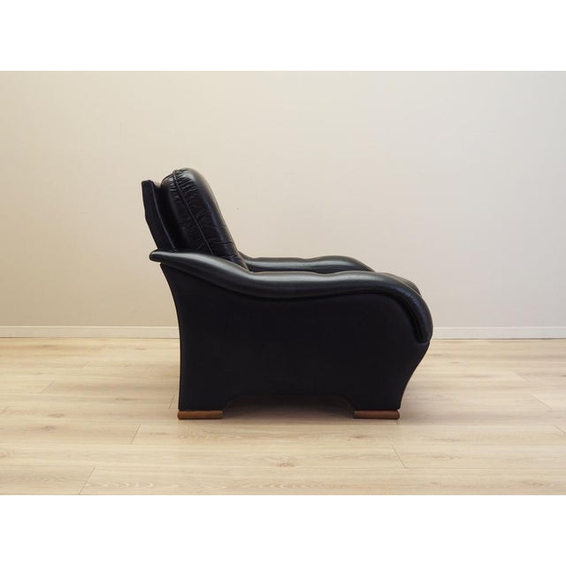 Italain Black Armchair, 1980s For Sale - Image 9 of 18