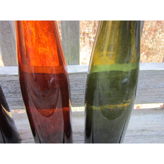 Glass Antique Hock Wine Bottle Lot, Tall Long Neck- Gorgeous Set With a Story For Sale - Image 7 of 18