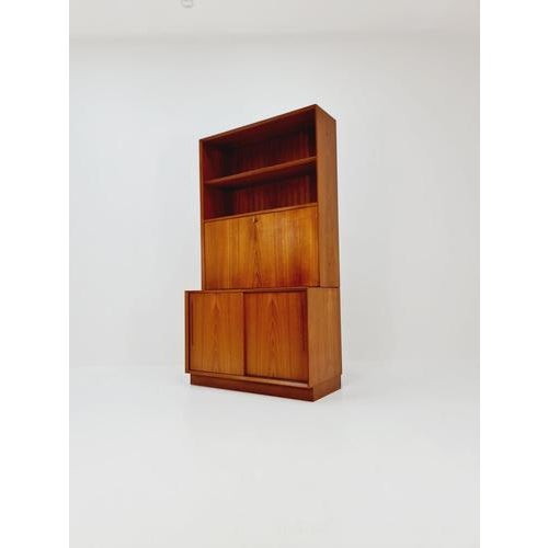 Wood Vintage Danish Teak Bookshelf with Desk by Svend Aage Rasmusen, 1960s For Sale - Image 7 of 11