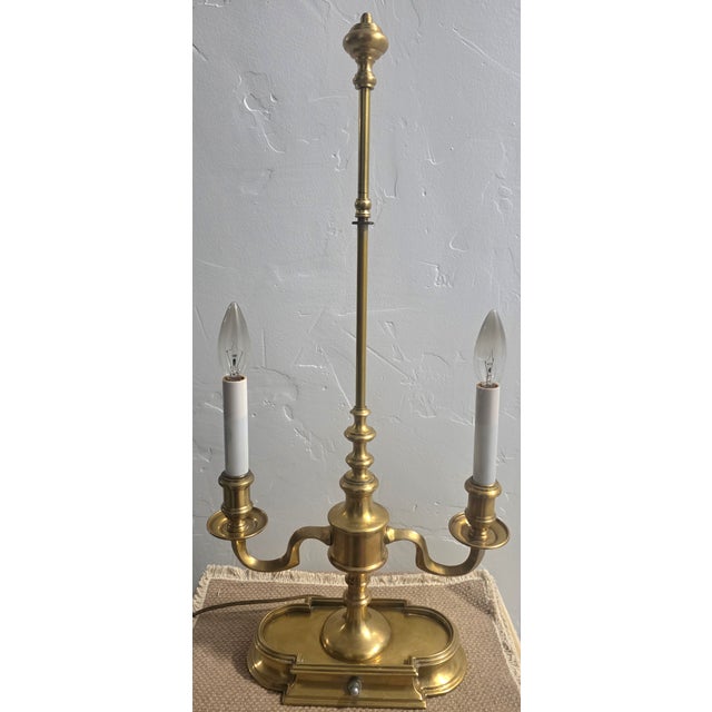 1960s Frederick Cooper Brass Bouillotte Lamp For Sale - Image 4 of 12