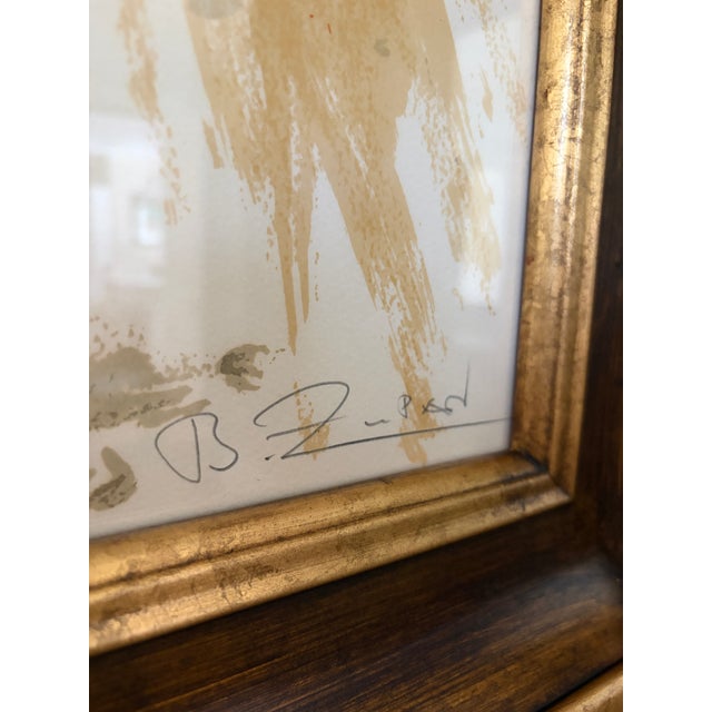 A striking and substantial limited edition color lithograph titled “Fishing Boats” by noted Slovenian-American modernist...