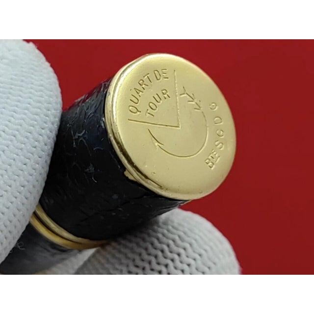 Animal Skin Rare mini Lipstick QUART DE TOUR, France, Vintage Snake Skin Petrol Lighter For Sale - Image 7 of 12