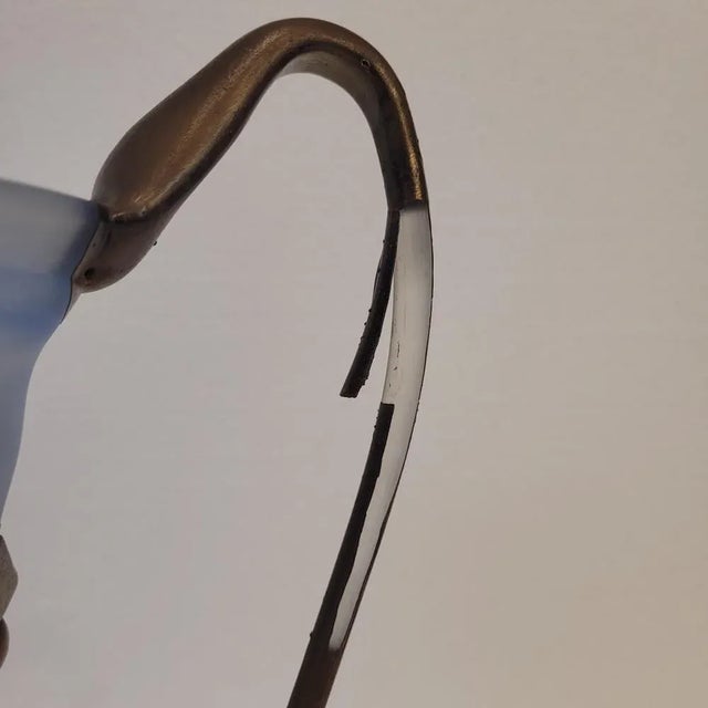 Violet Glass Jug with Gilt Decorations, France, 1980s For Sale - Image 16 of 17