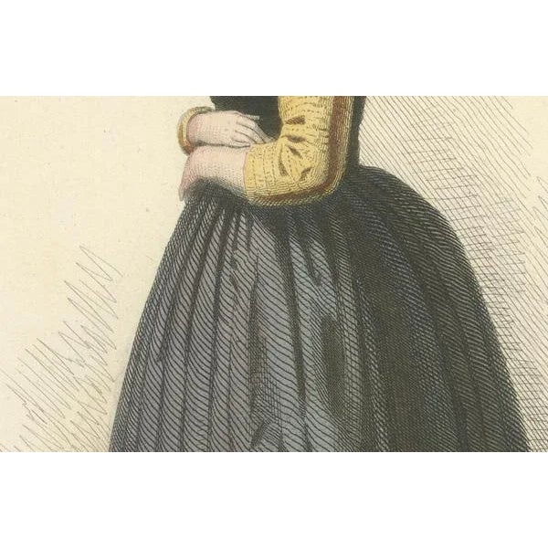 Compte-Calix, Tyrolean Shepherdess, Jenbach, Austria, 1853, Hand-Colored Print For Sale - Image 4 of 10