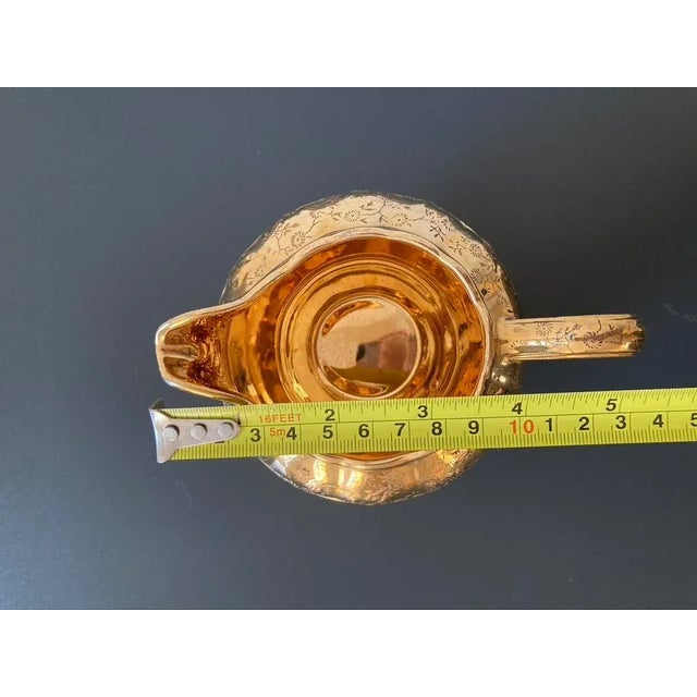 Early 20th Century Early 20th Century Gold Porcelain Creamer Pitcher by Taylor Smith & Taylor For Sale - Image 5 of 12