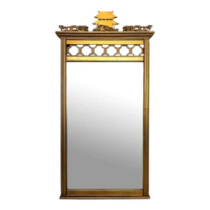 Chinoiserie Giltwood Pagoda Motif Wall Mirror