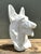 This striking vintage German Shepherd bust is a masterful example of architectural canine statuary. Cast in solid concrete...