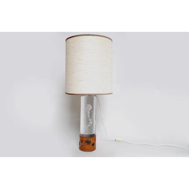 Glass French Glass Lamp with Air Bubbles from Daum, 1970s For Sale - Image 7 of 7