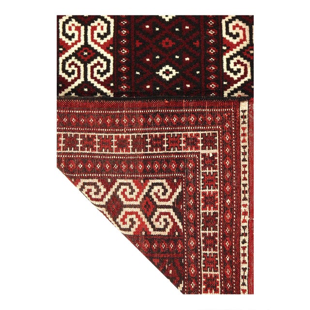Traditional Mid 20th Century Pasargad DC Hand Knotted Turkman Rug For Sale - Image 3 of 3