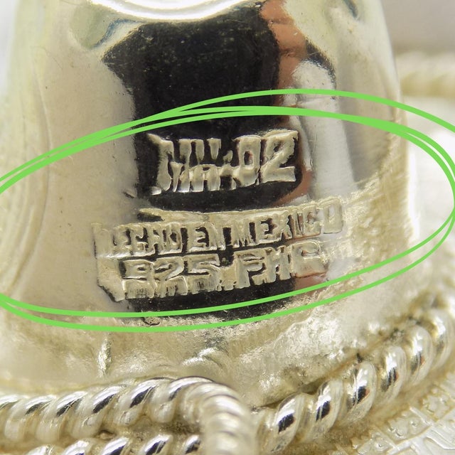 Vintage Mexican Handmade 925 Sterling Silver Sombrero, 1970s For Sale - Image 9 of 13