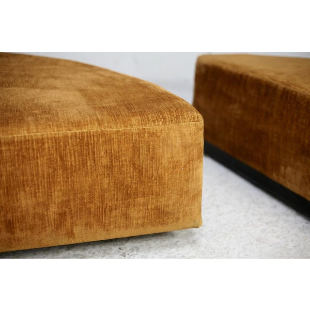 Set of Velvet Poufs, 1970s For Sale - Image 3 of 17