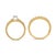 Contemporary 14K Yellow Gold Plated .925 Sterling Silver 1/5 Cttw Diamond Art Deco Style Engagement Ring Bridal Set (I-J Color, I3 Clarity) - Ring - Size 10 For Sale - Image 3 of 6